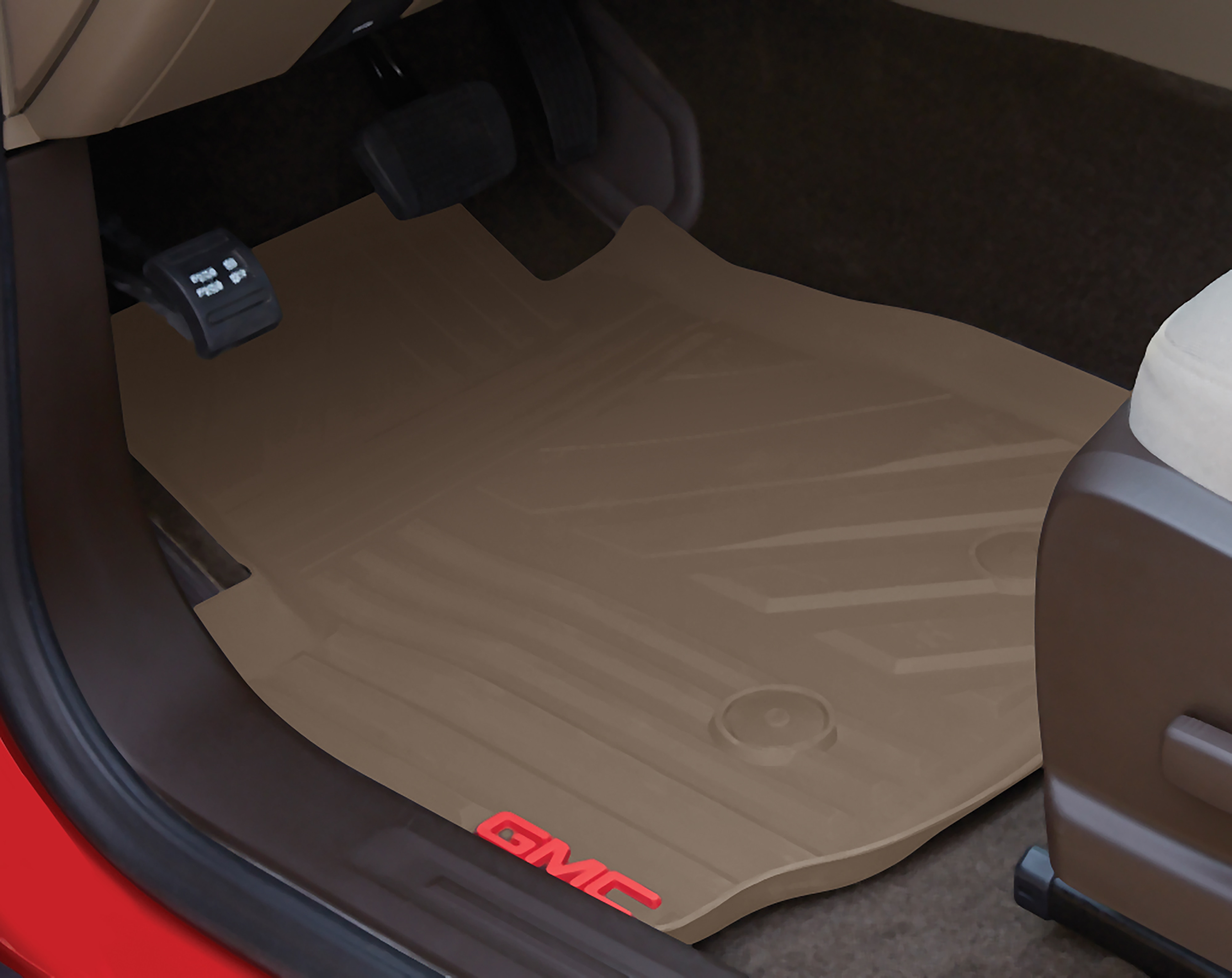 First-Row Premium All-Weather Floor Mats in Cocoa with GMC Script