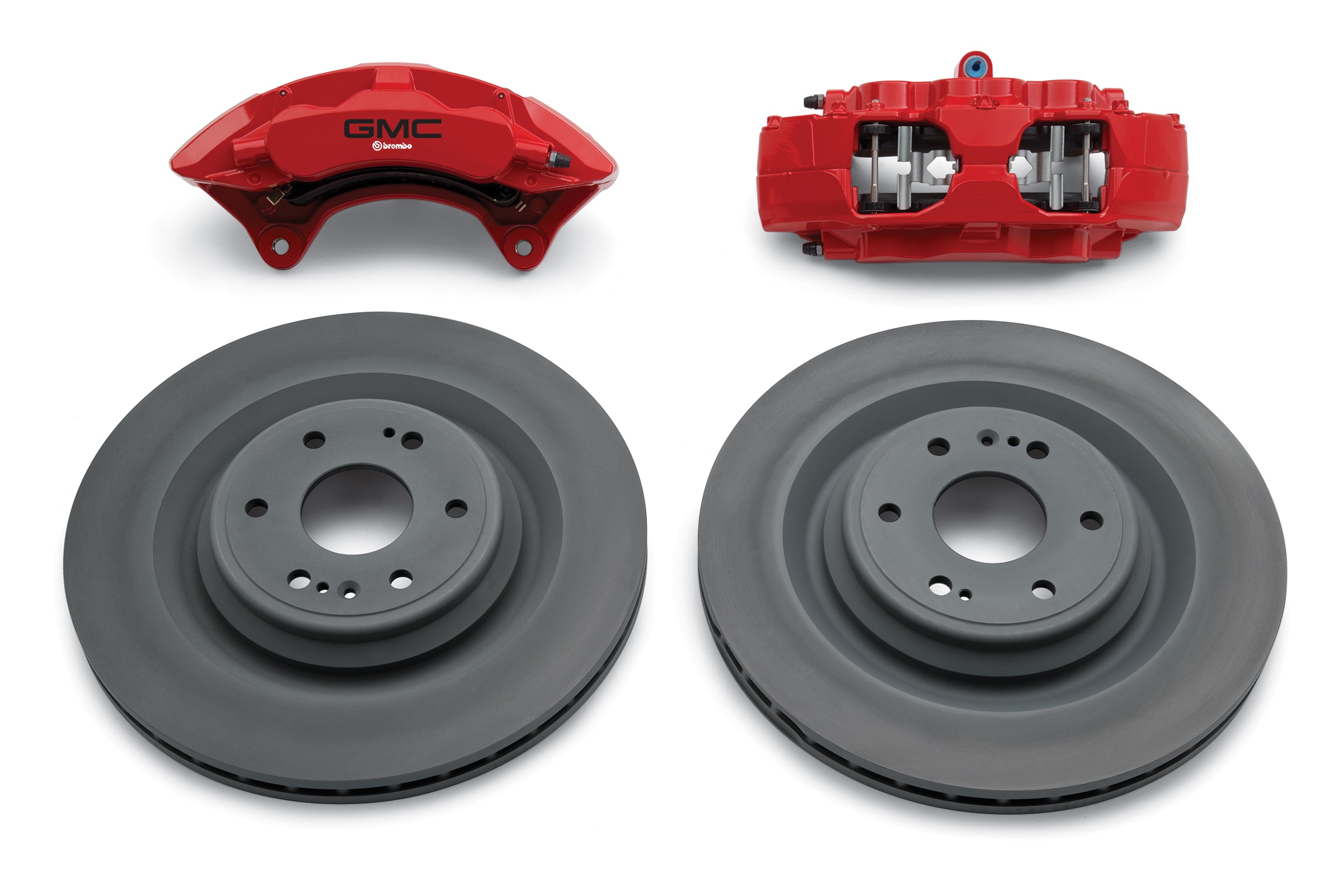 Front Six-Piston Brembo® Brake Upgrade System in Red