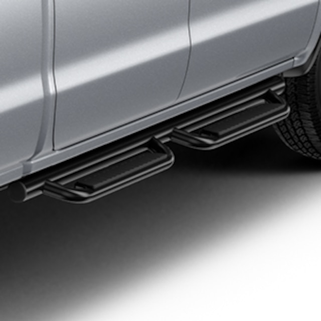 Double Cab 3-Inch Off-Road Assist Steps in Black