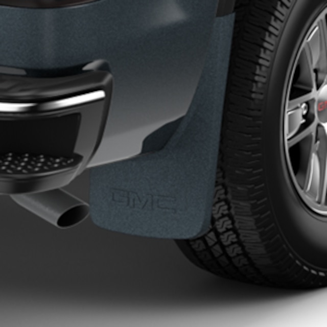 Rear Splash Guards in Dark Slate Metallic with GMC Logo
