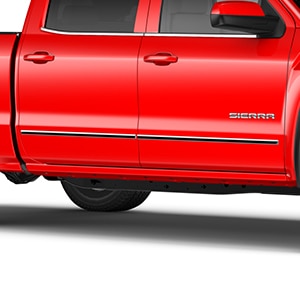 Regular Cab Door Moldings in Chrome