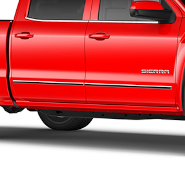 Regular Cab Door Moldings in Chrome