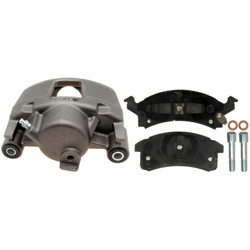 ACDelco Gold Front Driver Side Disc Brake Caliper Assembly with Semi-Metallic Pads (Loaded Non-Coated), Remanufactured