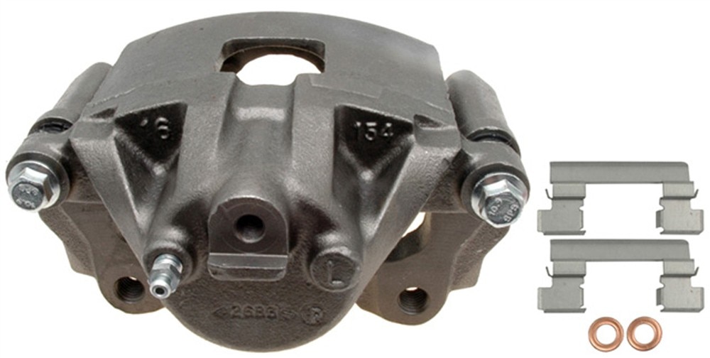 ACDelco Gold Front Disc Brake Caliper Assembly (Friction Ready Non-Coated), Remanufactured