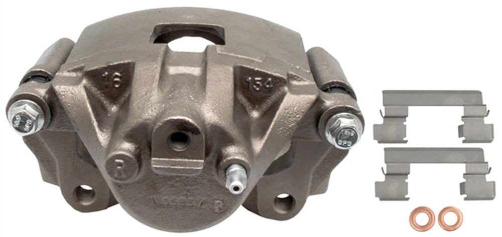 ACDelco Gold Front Disc Brake Caliper Assembly (Friction Ready Non-Coated), Remanufactured