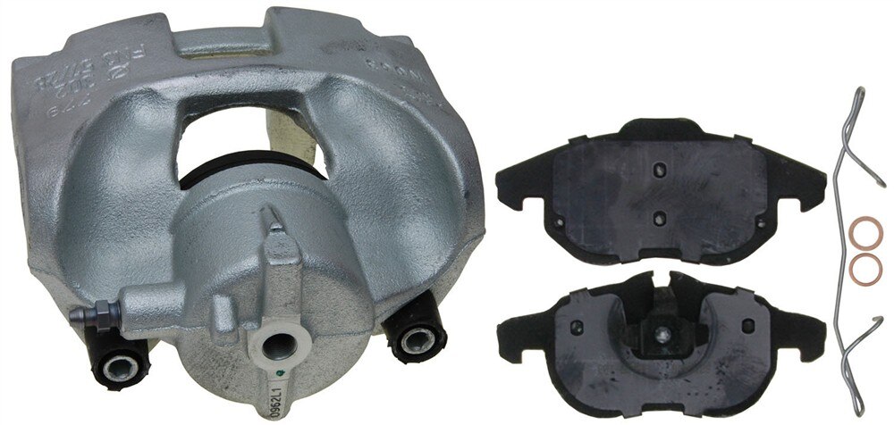 ACDelco Gold Front Driver Side Disc Brake Caliper Assembly with Semi-Metallic Pads (Loaded Non-Coated), Remanufactured