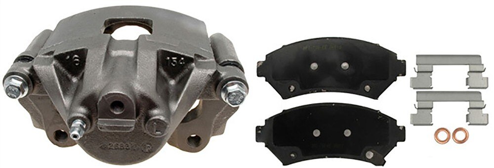 ACDelco Gold Front Disc Brake Caliper Assembly with Ceramic Pads (Loaded Non-Coated), Remanufactured