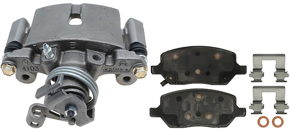 ACDelco Gold Rear Driver Side Disc Brake Caliper Assembly with Ceramic Pads (Loaded Non-Coated), Remanufactured