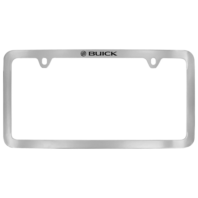 License Plate Frame by Baron & Baron® in Chrome with Buick Logo and Buick Script - Associated Accessories