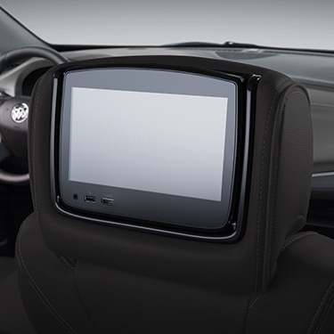 Rear-Seat Infotainment System with DVD Player in Dark Galvanized Cloth