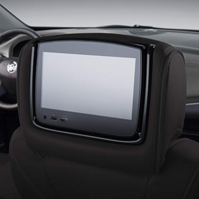 Rear-Seat Infotainment System with DVD Player in Dark Galvanized Cloth