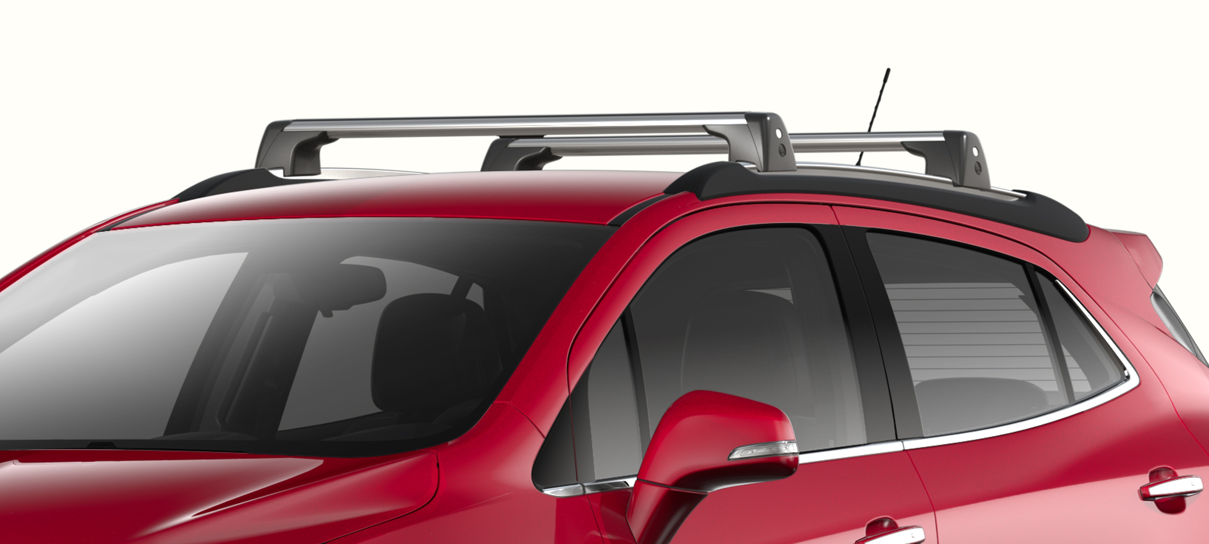 Roof Rack Cross Rails in Brushed Aluminum