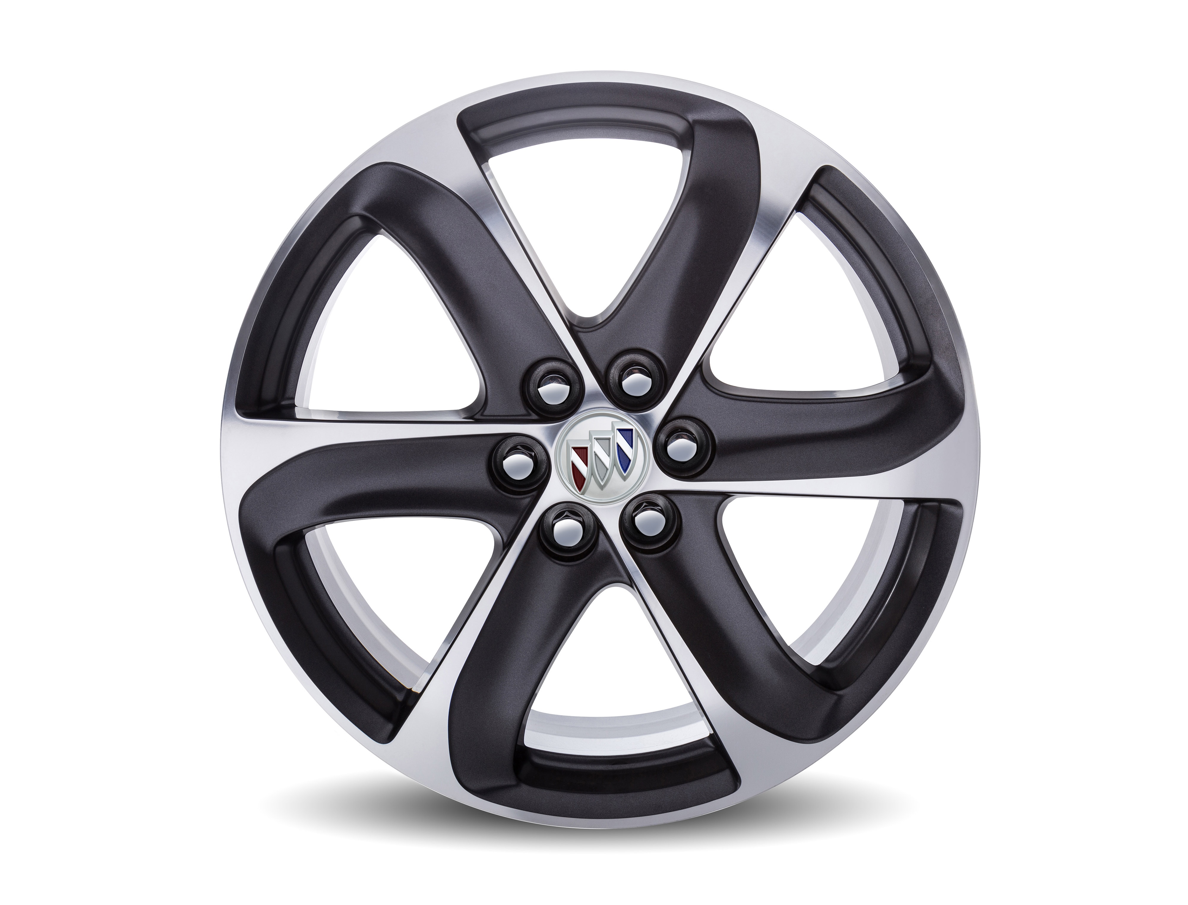 20 x 8-Inch 6-Spoke Wheel Package in Satin Graphite with Ultra-Bright Machined Face