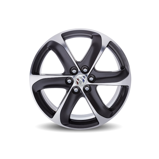 20 x 8-Inch 6-Spoke Wheel Package in Satin Graphite with Ultra-Bright Machined Face
