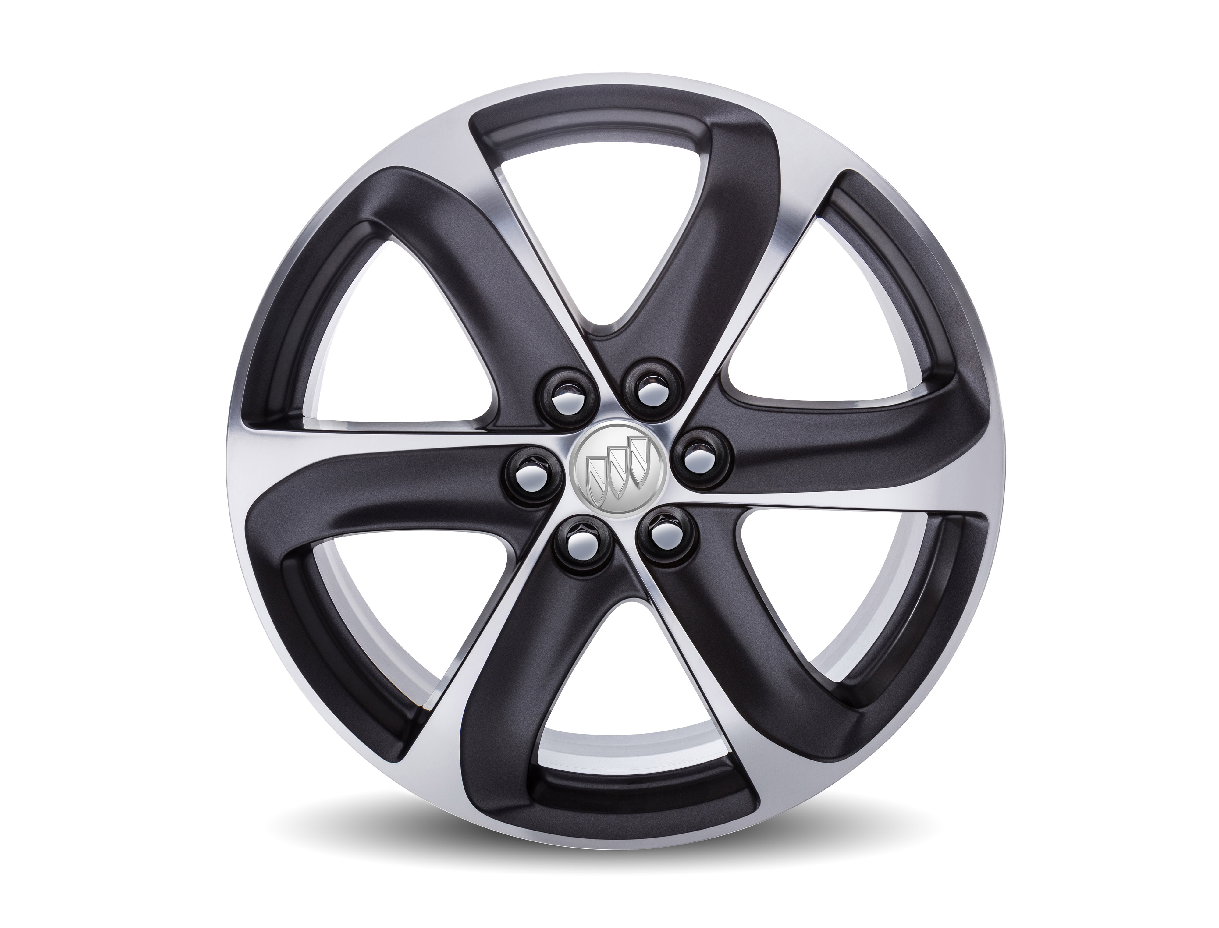 20 x 8-Inch 6-Spoke Wheel Package in Satin Graphite with Ultra-Bright Machined Face