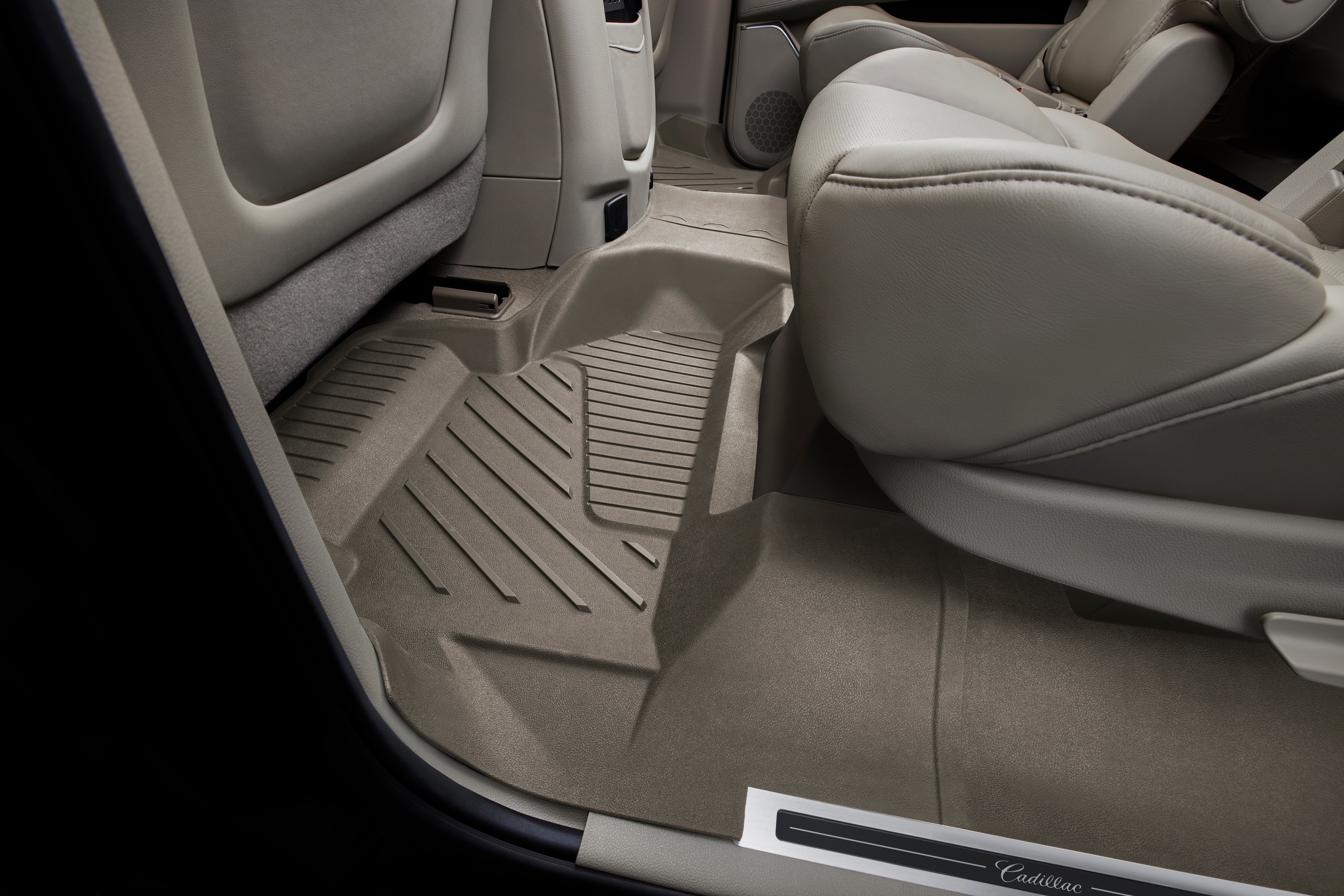 Second-Row Interlocking Premium All-Weather Floor Liner in Dune