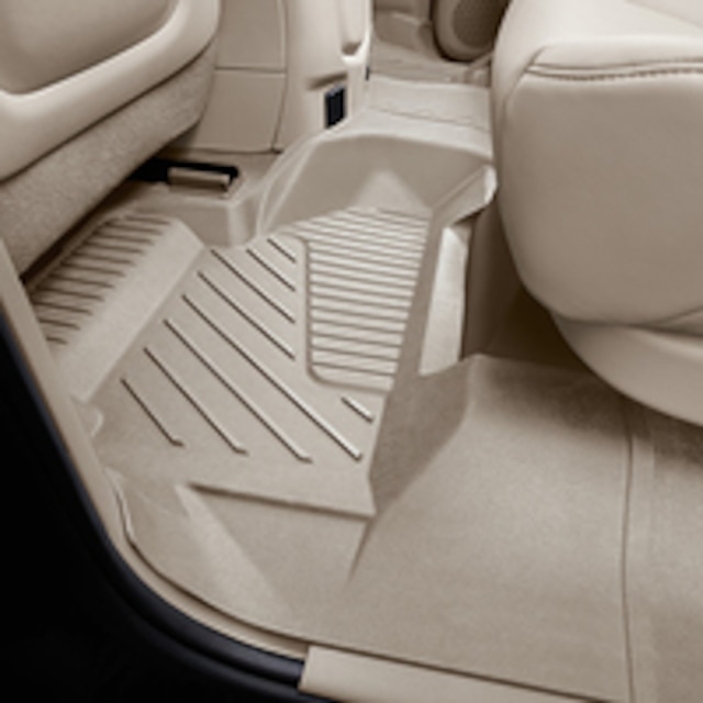 Second-Row Interlocking Premium All-Weather Floor Liner in Dune