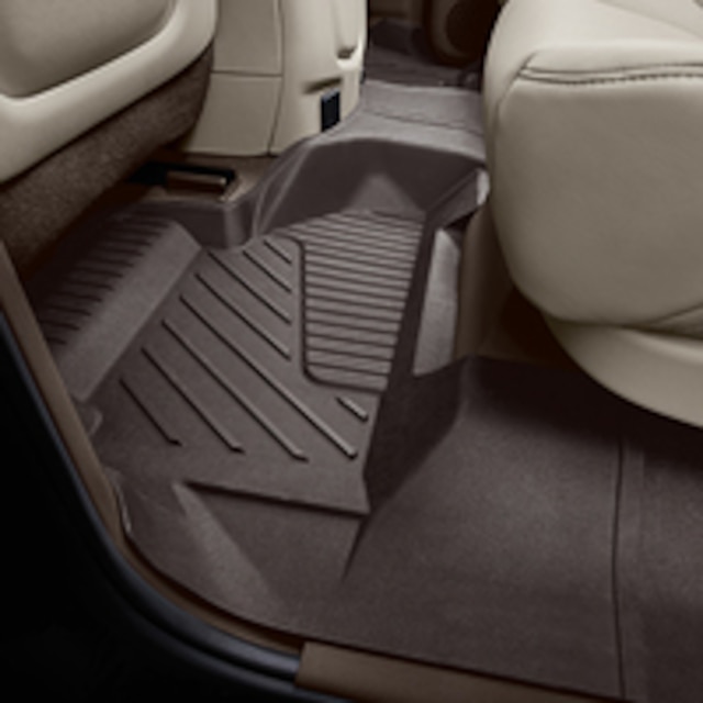 Second-Row Interlocking Premium All-Weather Floor Liner in Cocoa