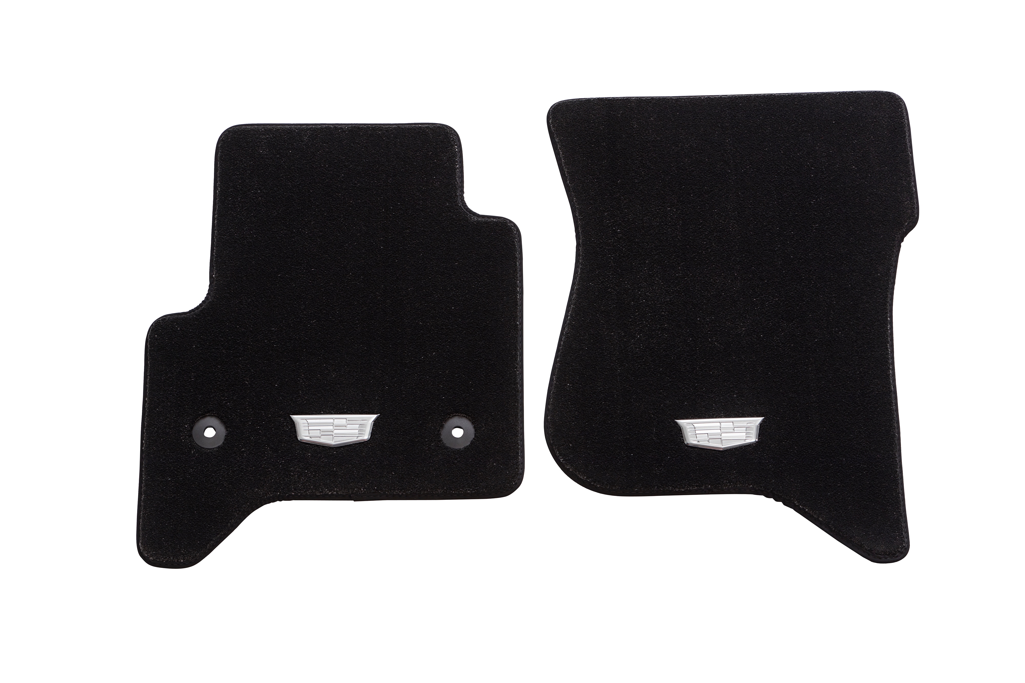 First- and Second-Row Premium Carpeted Floor Mats in Jet Black with Cadillac Logo