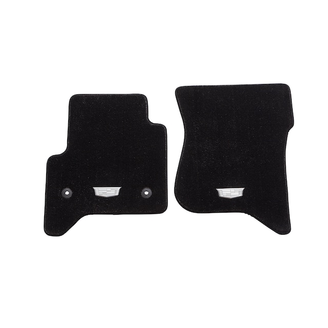 First- and Second-Row Premium Carpeted Floor Mats in Jet Black with Cadillac Logo