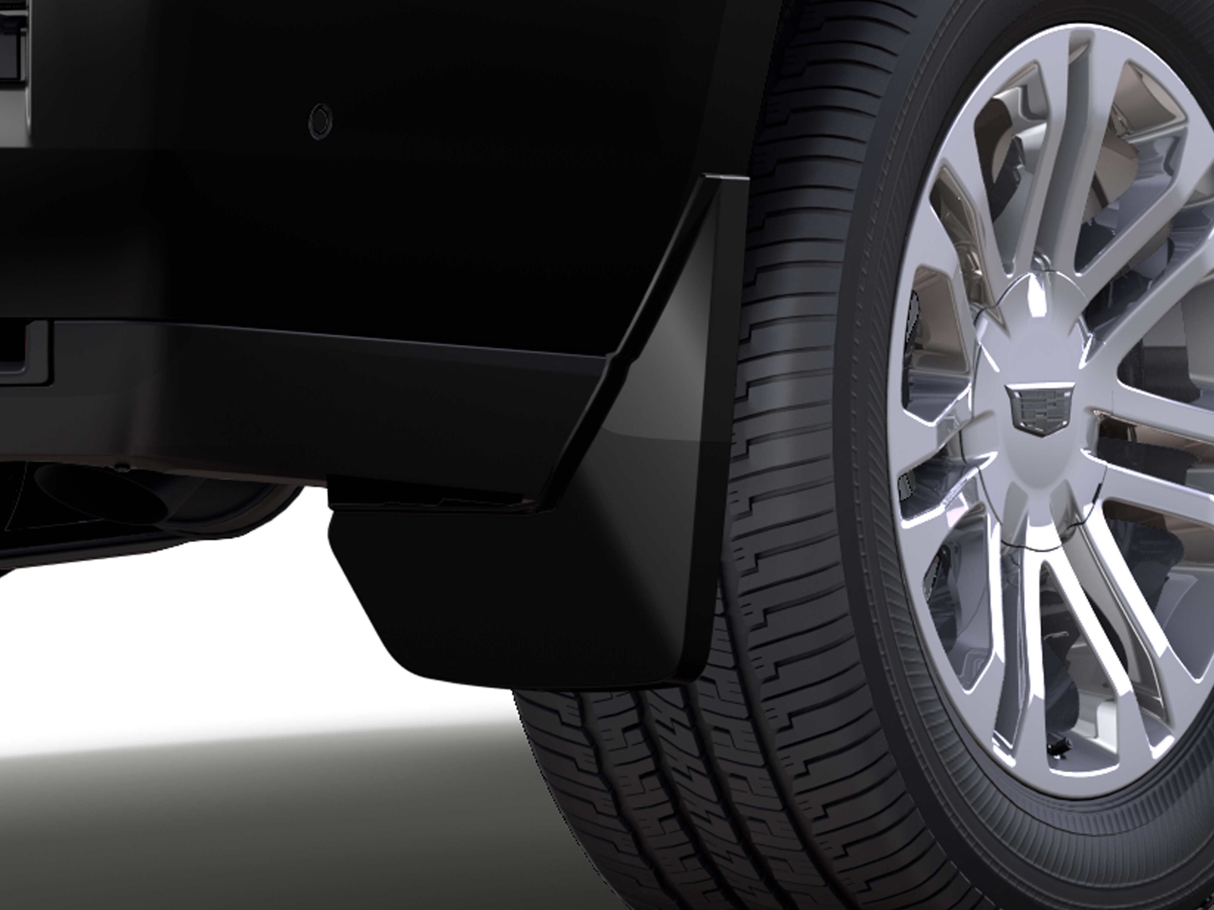 Cadillac Rear Molded Splash Guards in Black | 84001666 | Cadillac