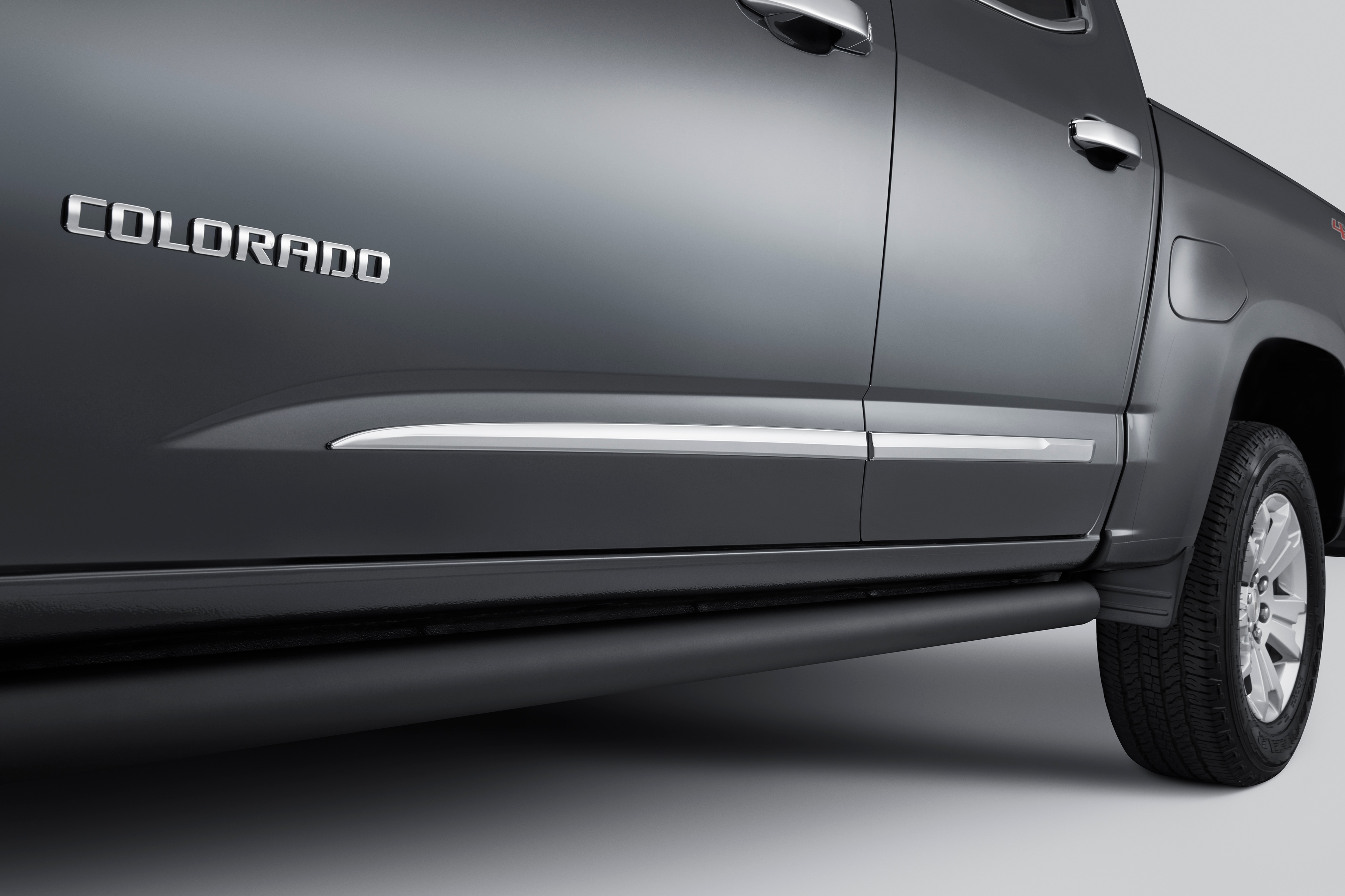 Extended Cab Door Moldings in Chrome