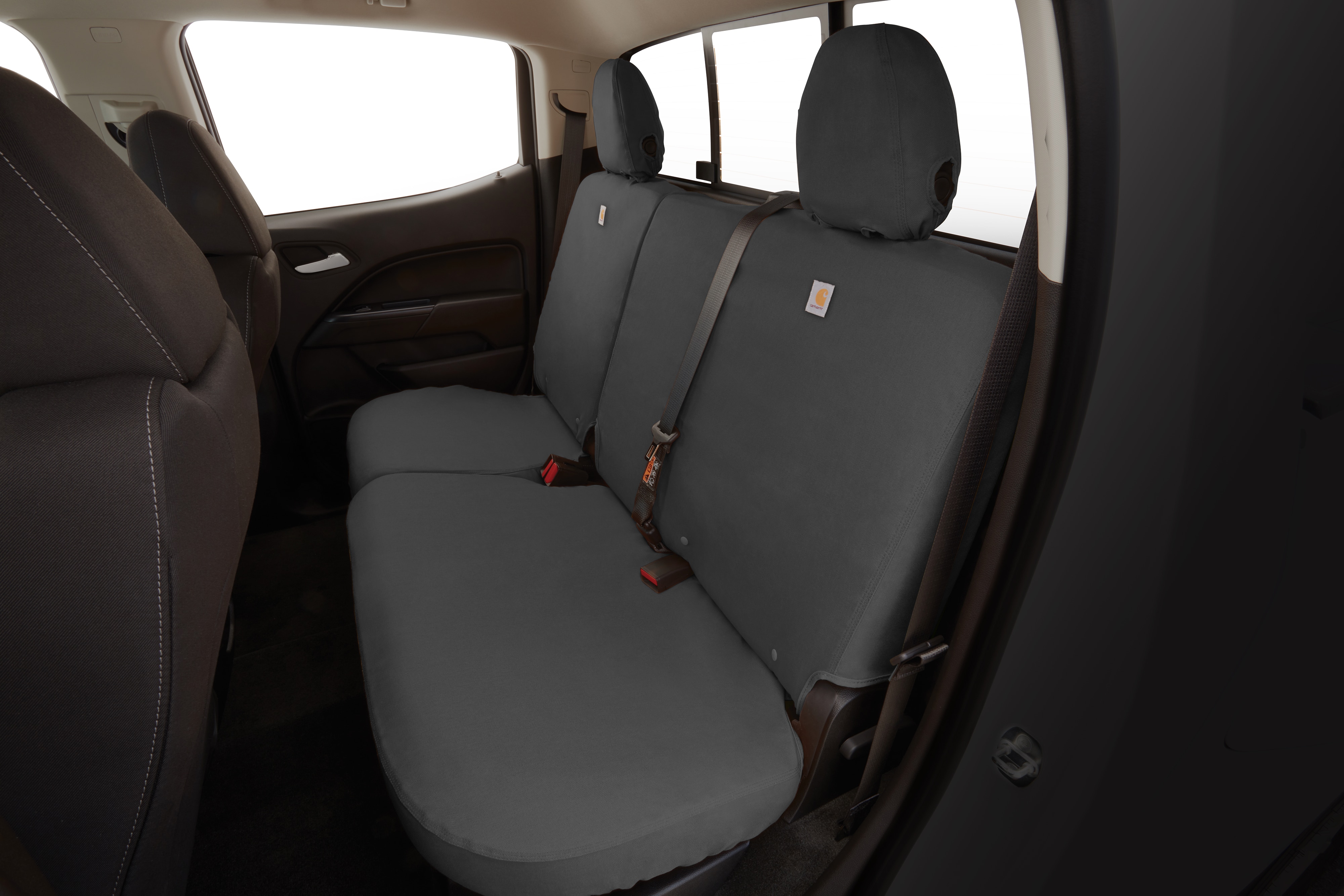 Carhartt® Crew Cab Rear Full Bench Seat Cover Package in Gravel (without Armrest)