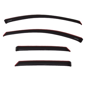 Front and Rear In-Channel Side Door Window Weather Deflectors in Smoke Black by LUND® - Associated Accessories