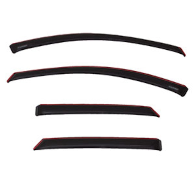 Front and Rear In-Channel Side Door Window Weather Deflectors in Smoke Black by LUND® - Associated Accessories