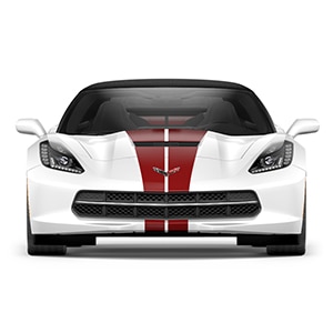 Dual Racing Stripe Package in Crystal Red for Convertible Models