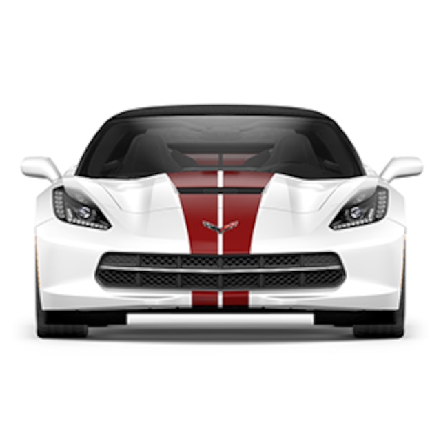 Dual Racing Stripe Package in Crystal Red for Convertible Models