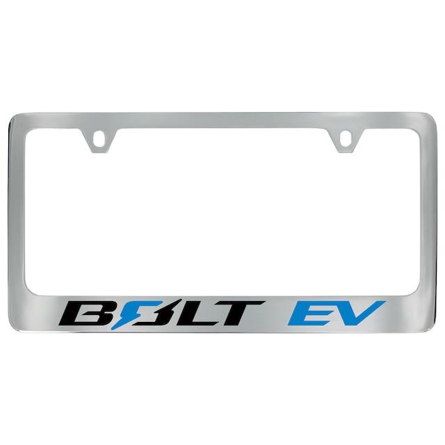 License Plate Frame by Baron & Baron® in Chrome with Bolt EV Script - Associated Accessories