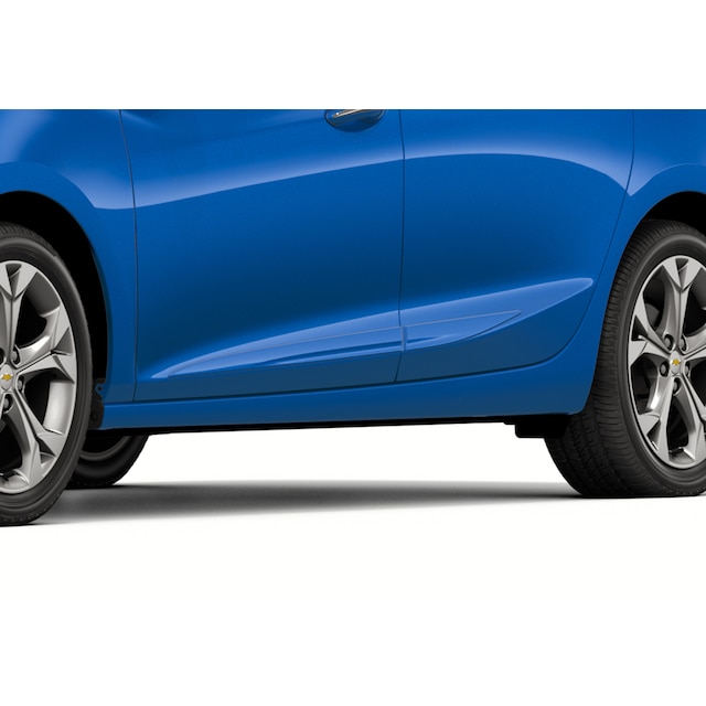 Front and Rear Smooth Door Moldings in Kinetic Blue Metallic
