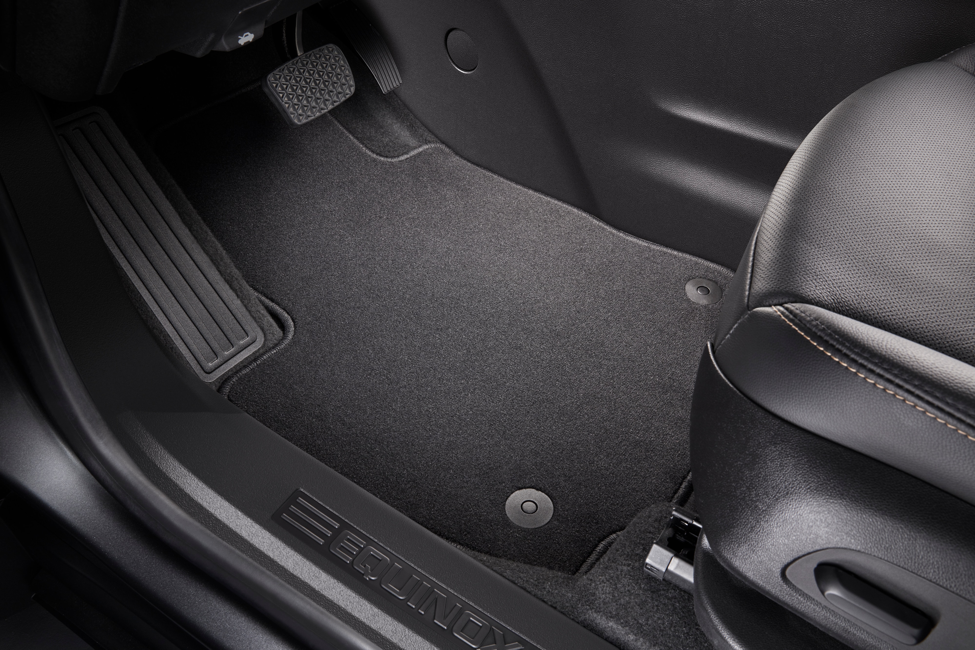 First- and Second-Row Carpeted Floor Mats in Jet Black