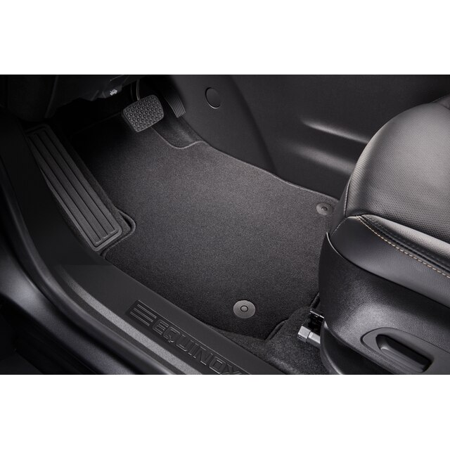 First- and Second-Row Carpeted Floor Mats in Jet Black