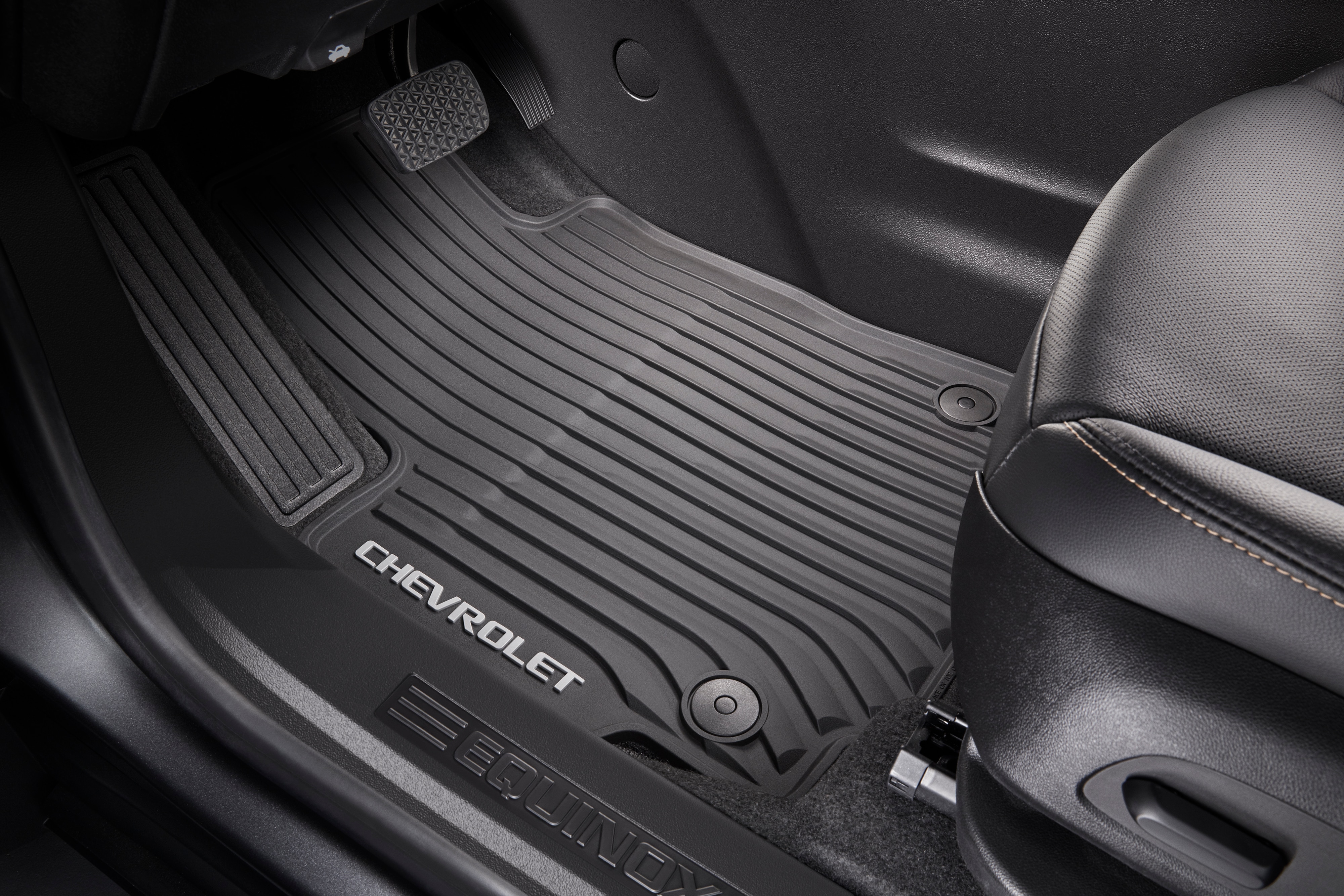 First-Row Premium All-Weather Floor Mats in Jet Black with Chevrolet Script