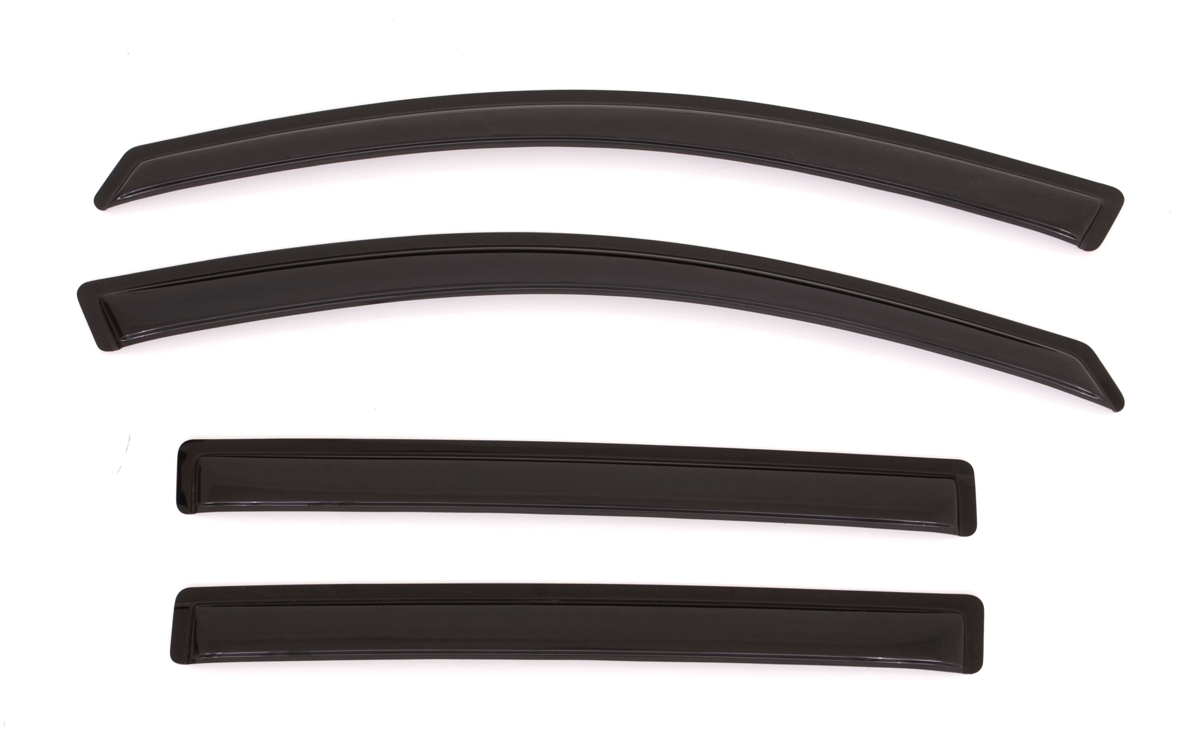 Front and Rear In-Channel Side Door Window Weather Deflectors in Smoke Black by LUND® - Associated Accessories