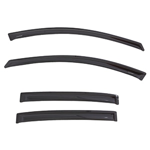 Front and Rear Tape-On Side Door Window Weather Deflectors in Smoke Black by LUND® - Associated Accessories