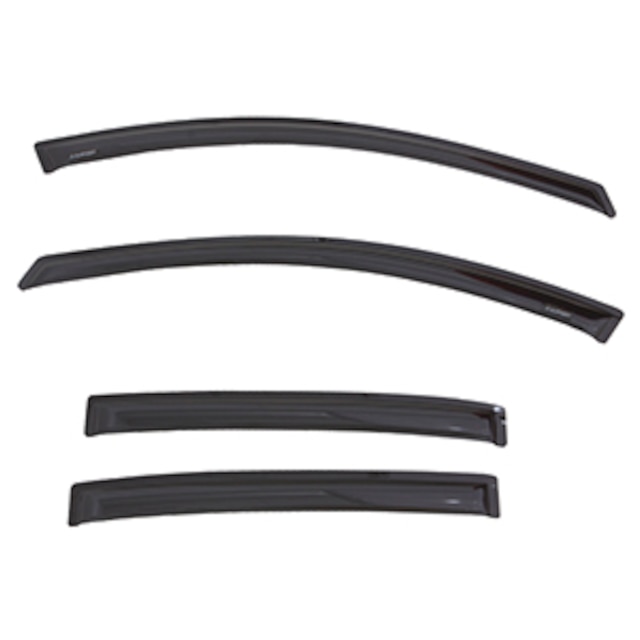 Front and Rear Tape-On Side Door Window Weather Deflectors in Smoke Black by LUND® - Associated Accessories