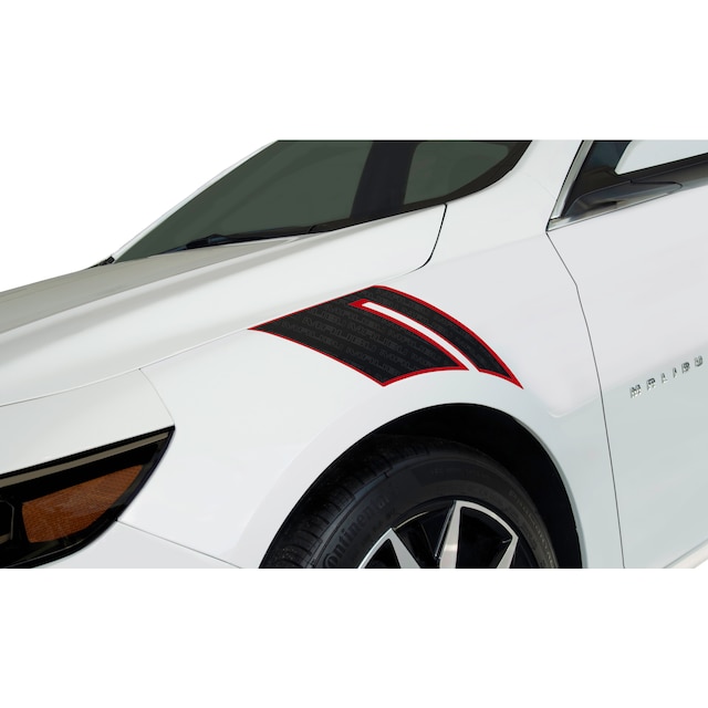 Fender Hash Decal in Mosaic Black Metallic with Red Hot Outline