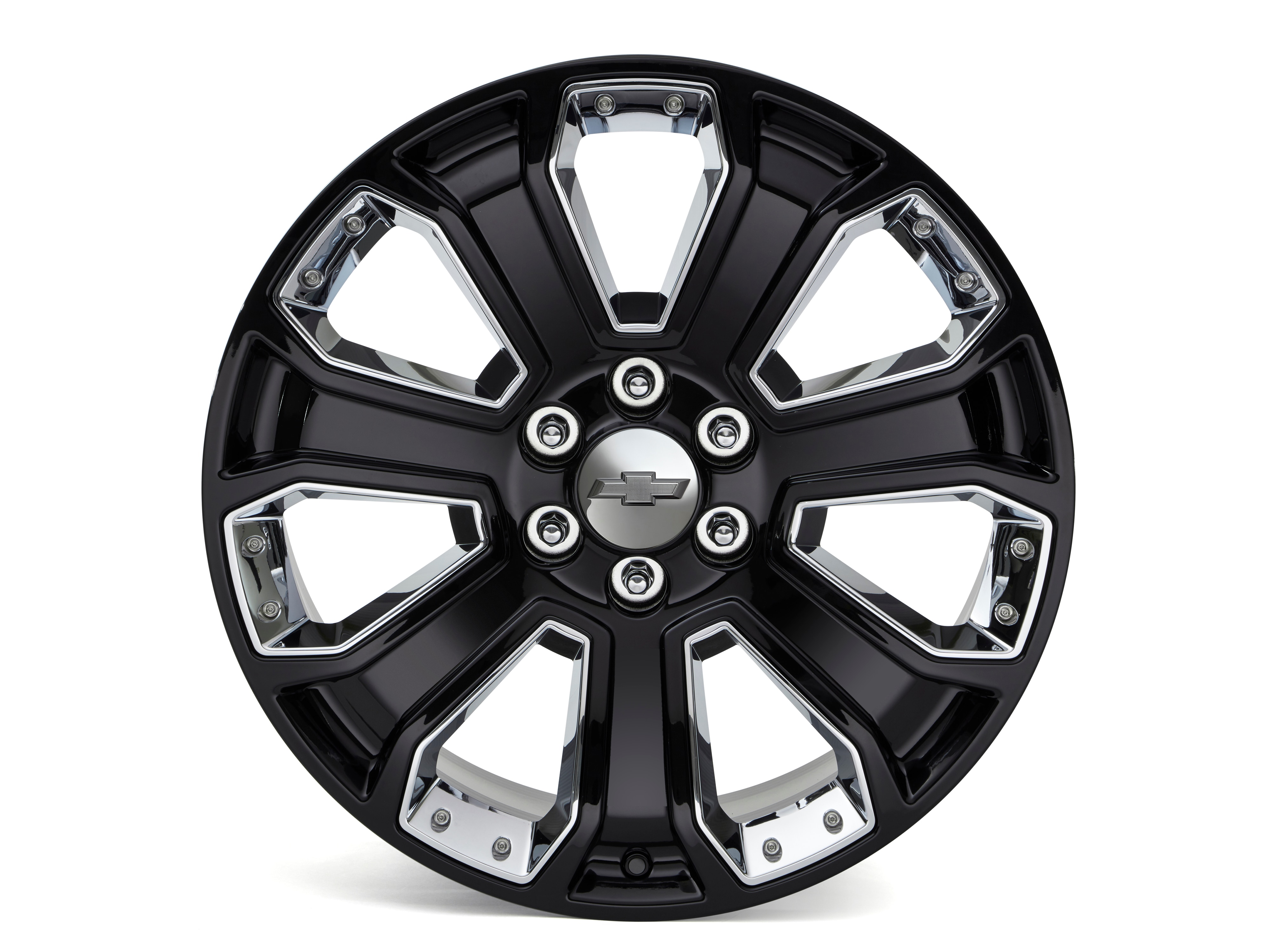 Chevrolet 22x9-Inch Aluminum 6-Spoke Wheel in Gloss Black