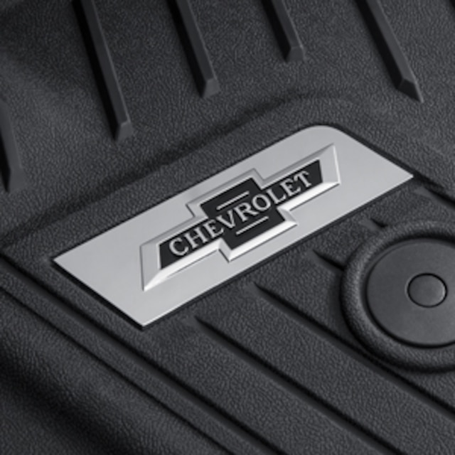 Floor Liner Badge Kit with Black and Chrome Heritage Bowtie Logo