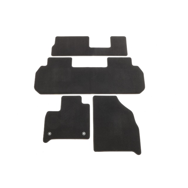 First-, Second- and Third-Row Carpeted Floor Mats in Jet Black (for Models with Second-Row Bench Seat)