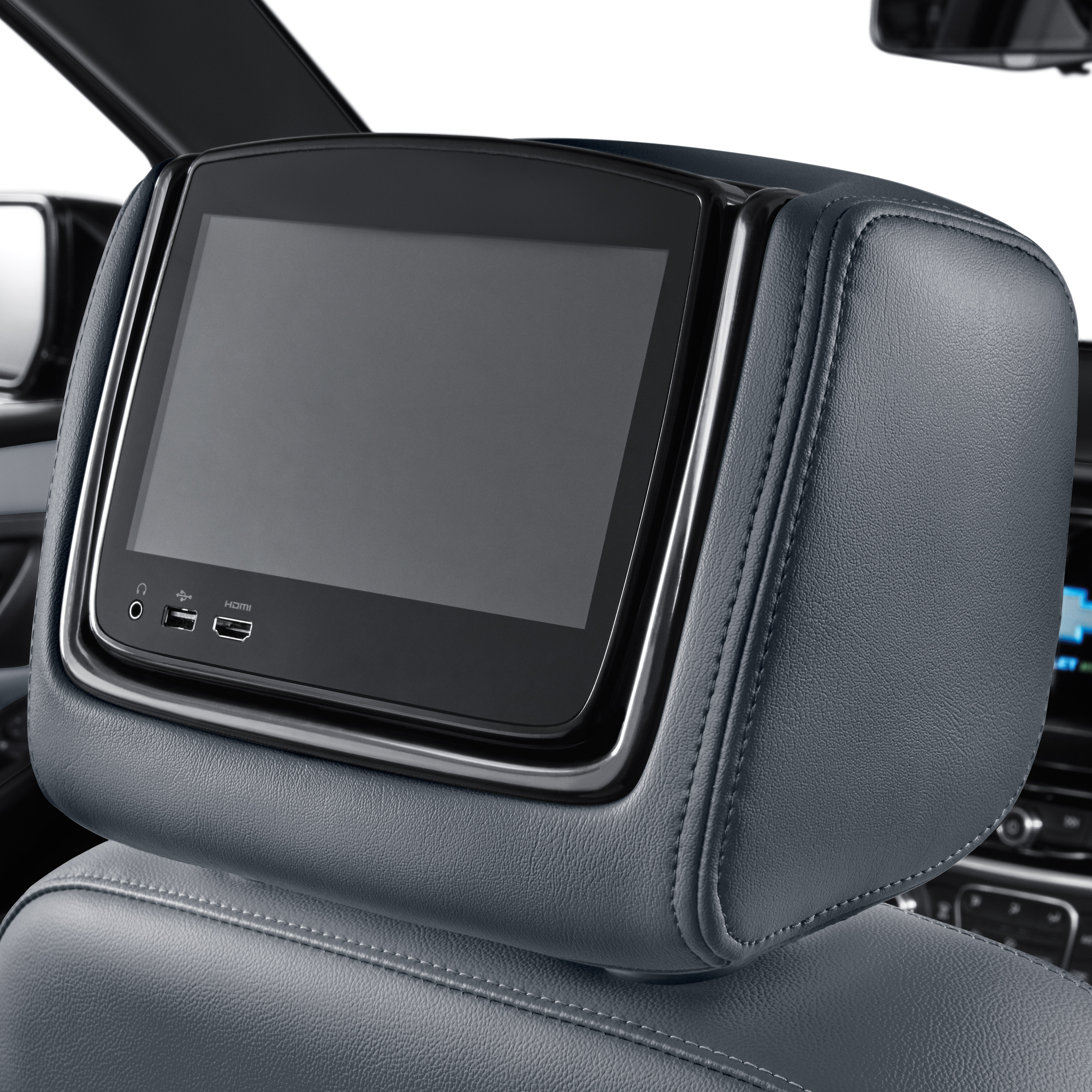 Rear-Seat Infotainment System in Dark Galvanized Vinyl