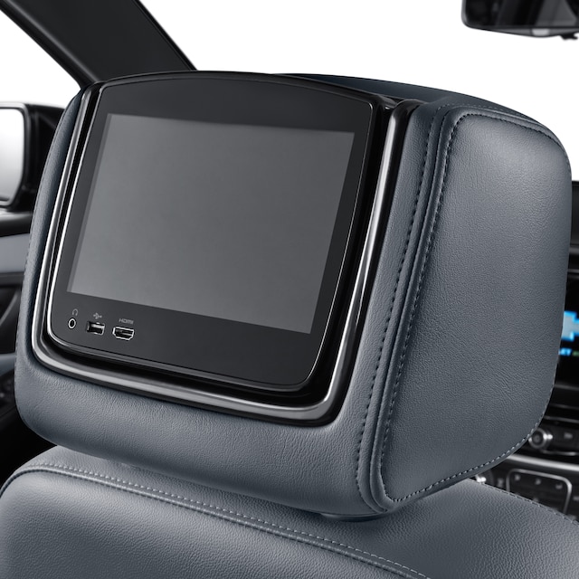 Rear-Seat Infotainment System in Dark Galvanized Vinyl