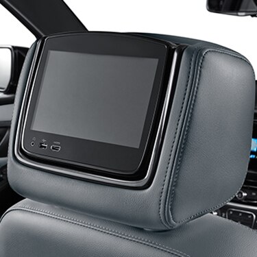 Rear-Seat Infotainment System with DVD Player in Medium Ash Gray Leather