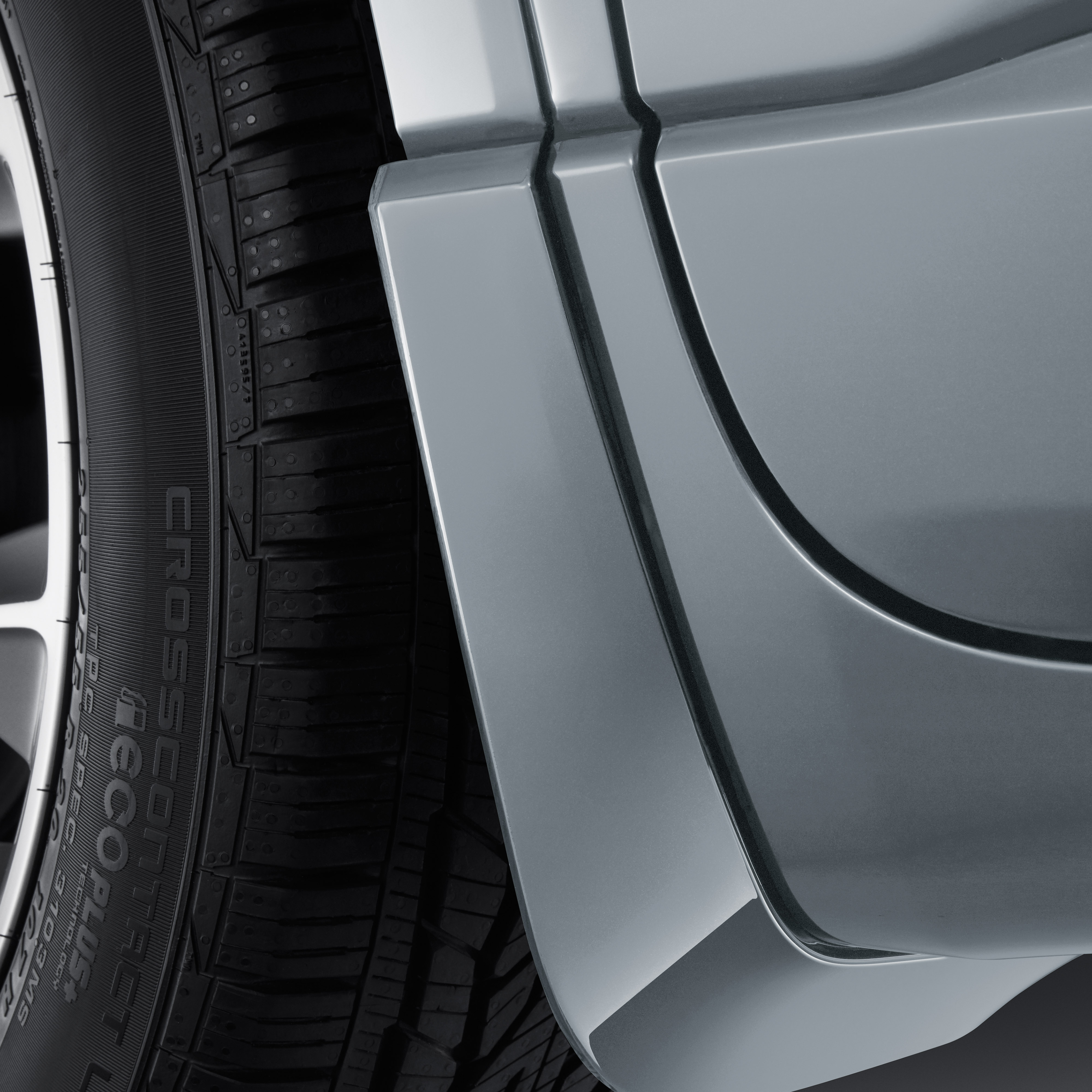 Front Splash Guards in Satin Steel Metallic