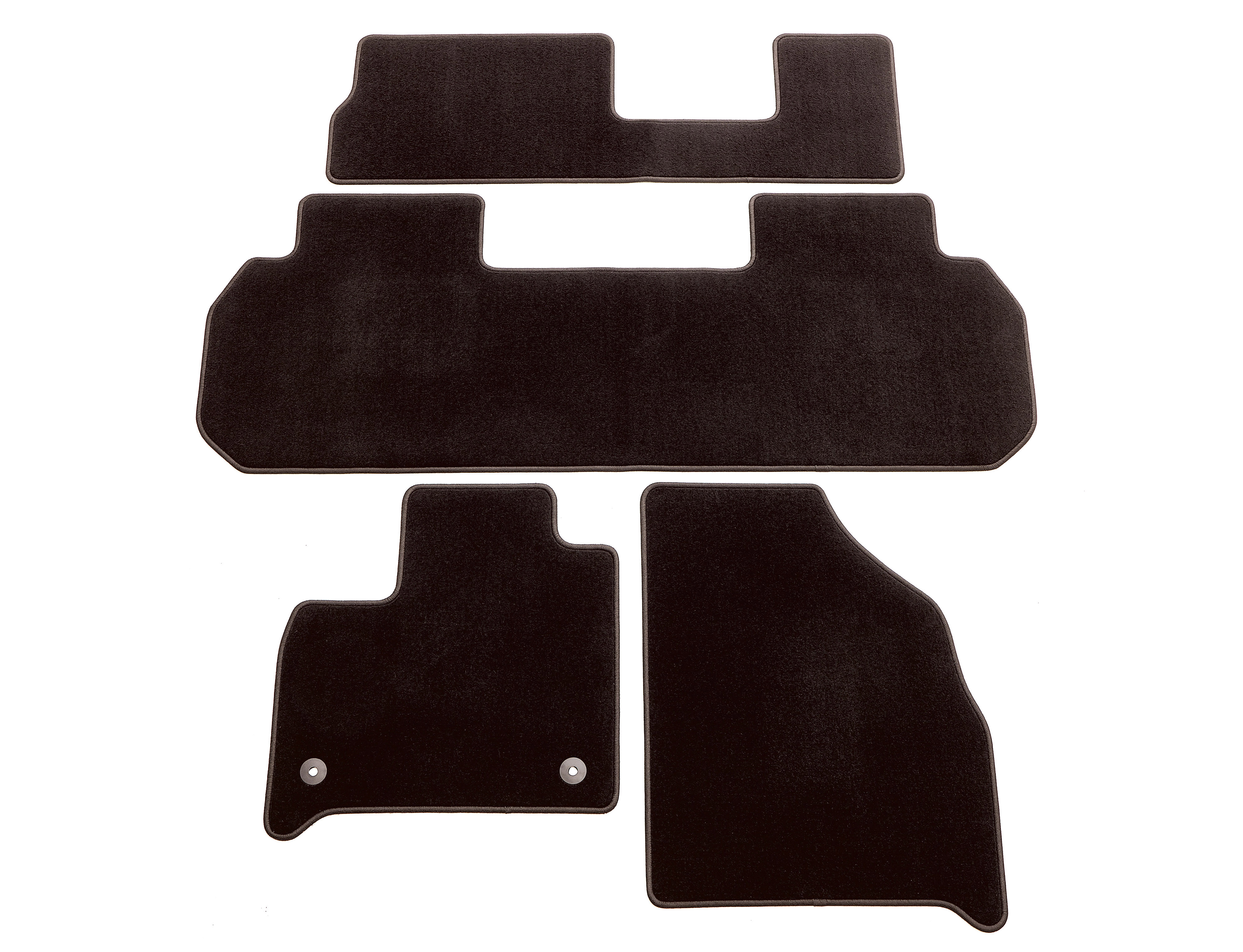 First-, Second- and Third-Row Carpeted Floor Mats in Dark Atmosphere (for models with Second-Row Bench Seat)