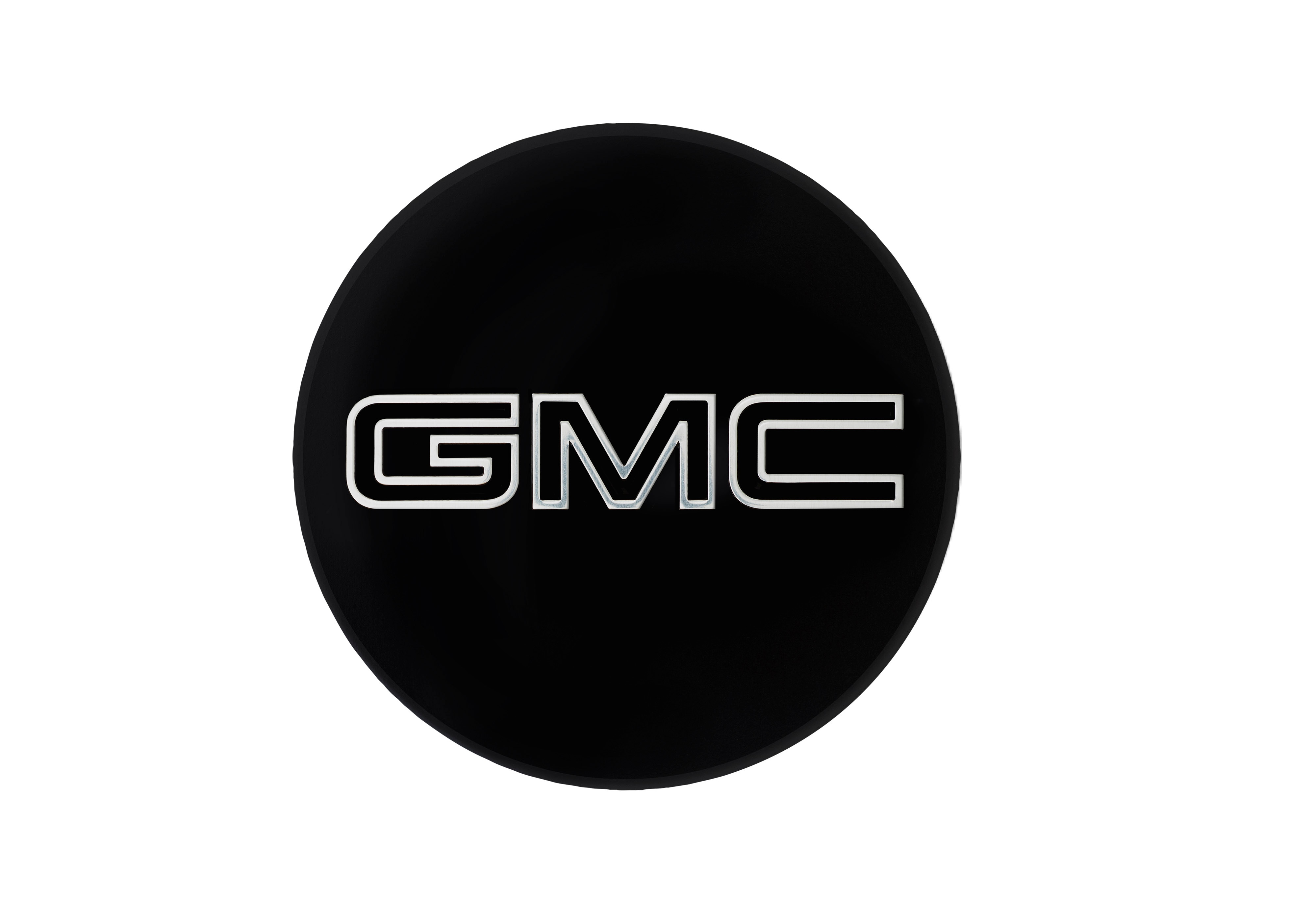 Center Cap in Black with Black GMC Logo