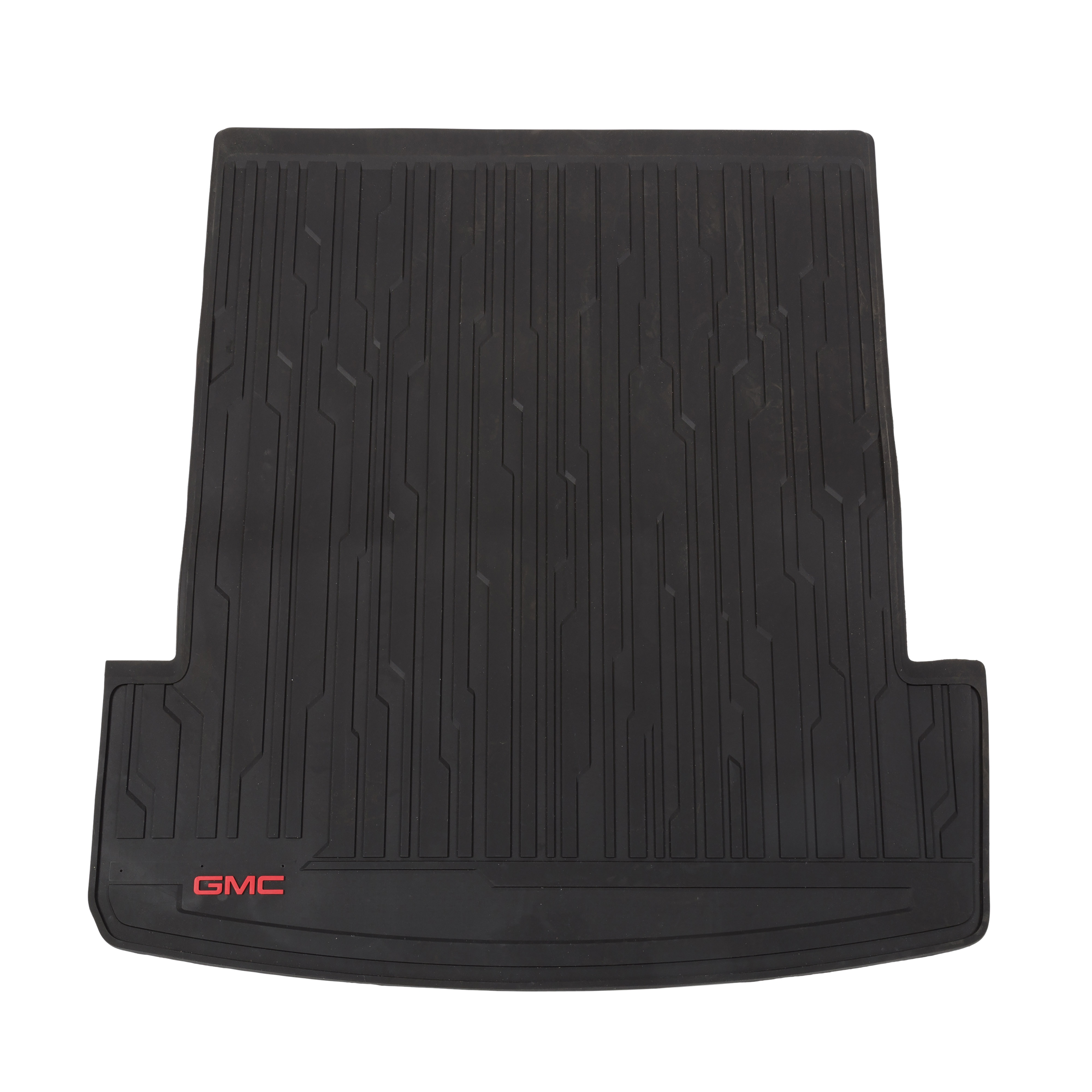 Premium All-Weather Cargo Area Mat in Jet Black with GMC Logo (for vehicles with Cargo Rails)